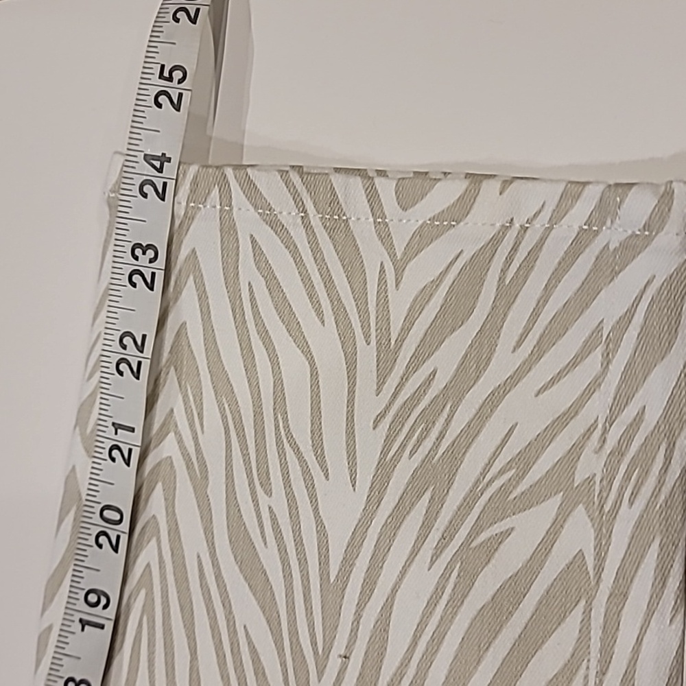 Express Animal Print Super High Rise Slim Ankle Jeans White Gray 10 Slim Stretch - Picture 14 of 16